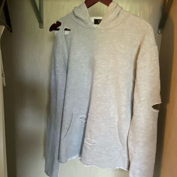 ELUX Los Angeles Destroyed Hoody Sweatshirt - Picture 9 of 10